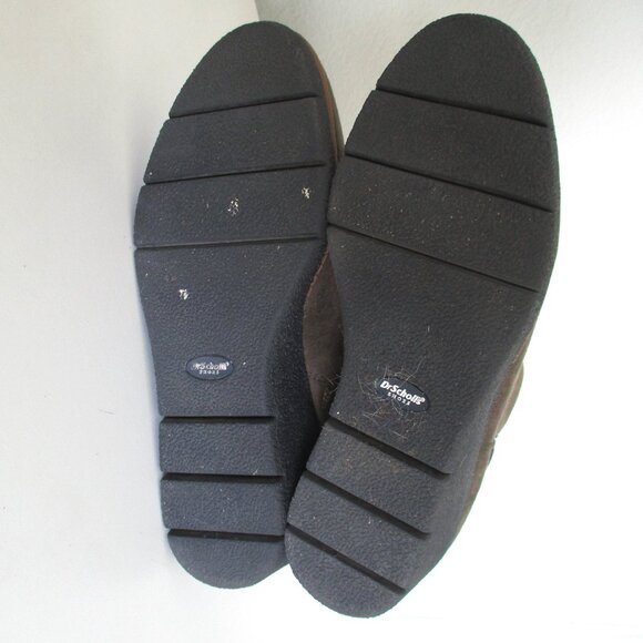 Dr. Scholl's "Berklie" Womens Taupe Faux Suede 2.5" Rubber Wedge Ankle Boot- 10M - Picture 9 of 9